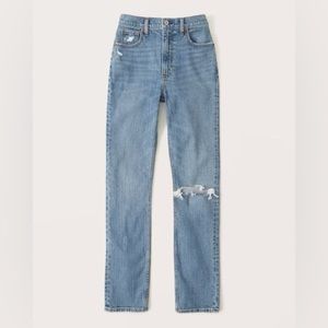 Abercrombie 90s straight ultra high rise curve love jeans